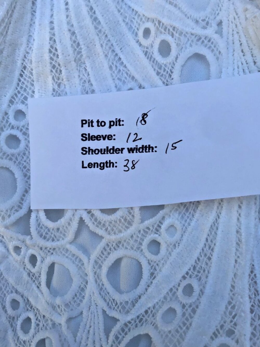 52Seven Women's Dress Size 14 White Lace Short Sleeve Shift - Picture 14 of 14